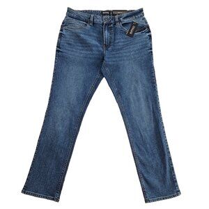 Buffalo David Bitton Ash Jeans Men's 34x30 Med Wash NEW Slim‎ Straight Stretch